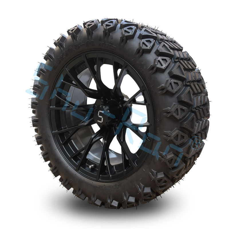 शु रान 14 इंच गोल्फ कार्ट व्हील्स और टायर रिम्स, DOT टायरों के साथ, 101.6 PCD 4x4 बोल्ट पैटर्न