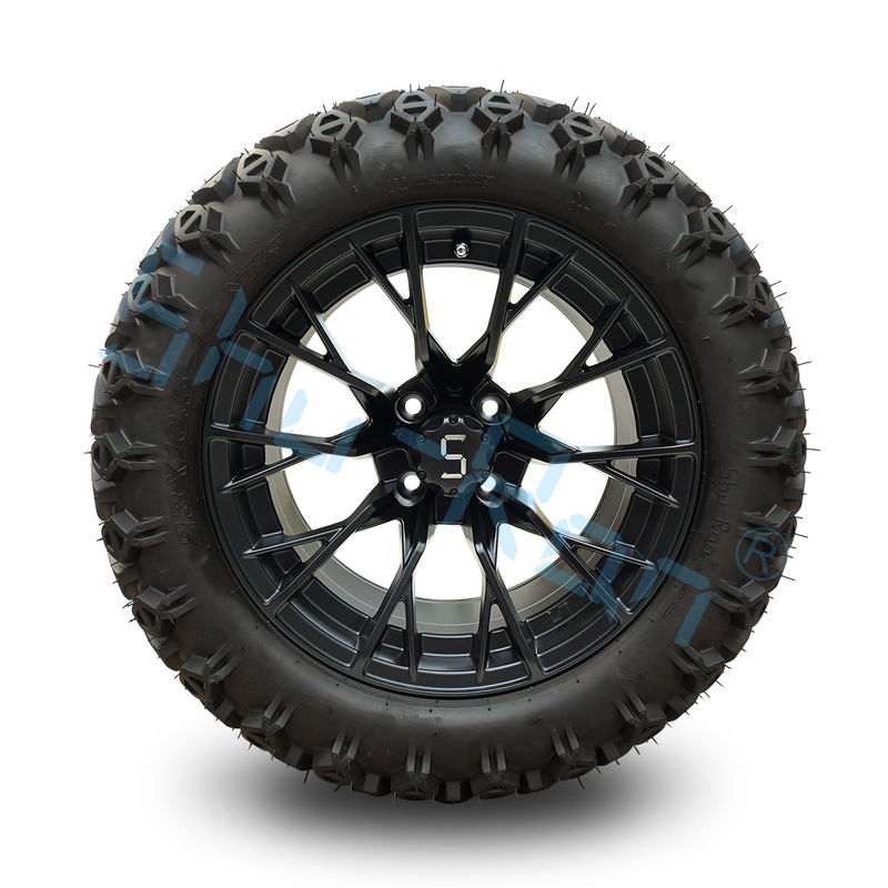 शु रान 14 इंच गोल्फ कार्ट व्हील्स और टायर रिम्स, DOT टायरों के साथ, 101.6 PCD 4x4 बोल्ट पैटर्न