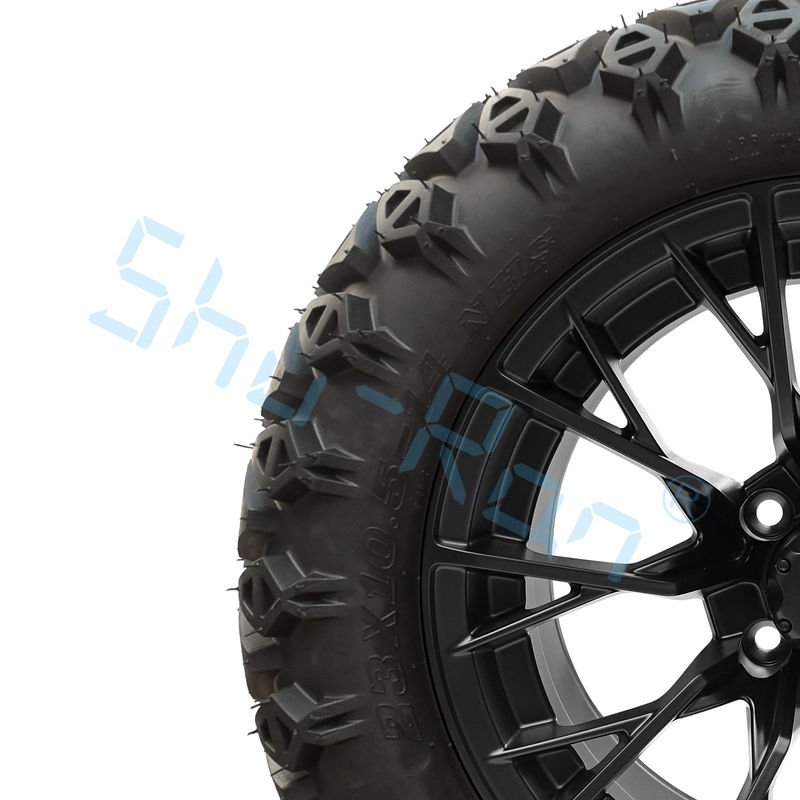 शु रान 14 इंच गोल्फ कार्ट व्हील्स और टायर रिम्स, DOT टायरों के साथ, 101.6 PCD 4x4 बोल्ट पैटर्न