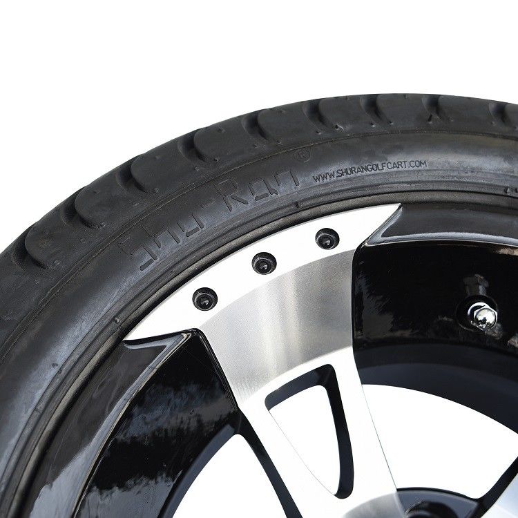 12' गोल्फ कार्ट पहियों और 215/35-12 कम प्रोफ़ाइल गोल्फ कार्ट टायरों का संयोजन - 4 का सेट